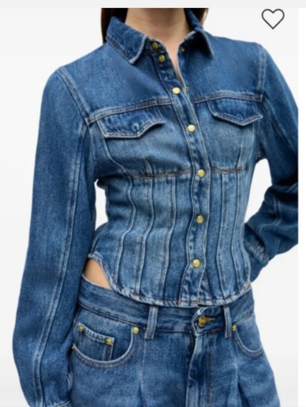 NWT GANNI Denim Cirset Shirt, Jacket Size 44